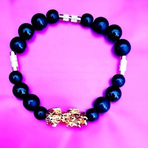 Natural Obsidian gemstone bracelet